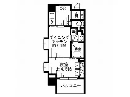 レジディア池尻大橋(2K/2階)の間取り写真