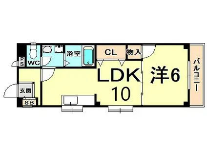 アビリティダイワ II(1LDK/3階)の間取り写真