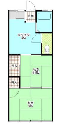 グランバニア三条(2K/2階)の間取り写真