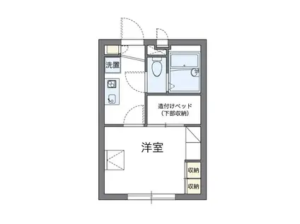 リバーフィールド(1K/3階)の間取り写真