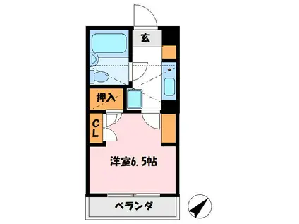 K・S新松戸クラブ(1K/1階)の間取り写真