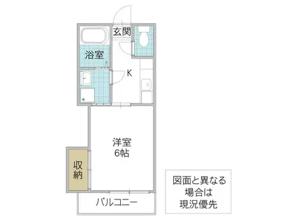 ヒトミコーポ(1K/3階)の間取り写真