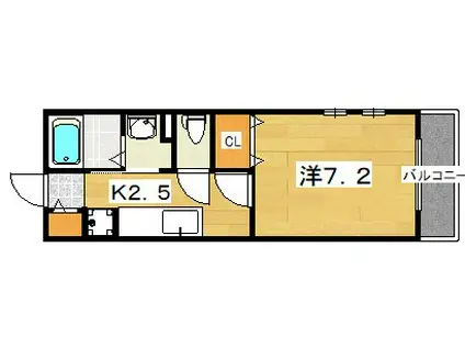 クレメントMK(1K/1階)の間取り写真