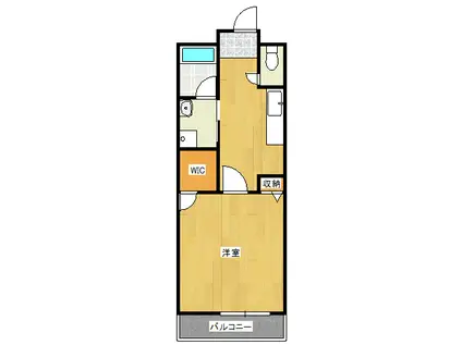 101CIEL(1K/4階)の間取り写真