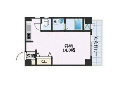 AP袖師(ワンルーム/2階)の間取り写真