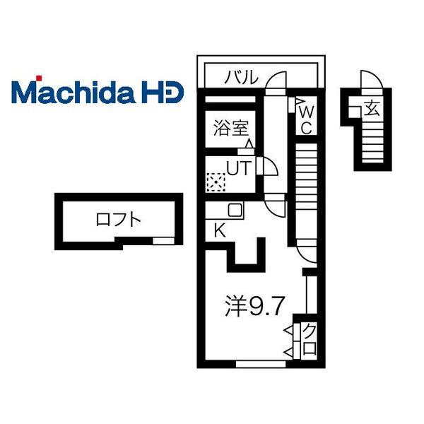あんしん小畑町(1K/2階)の間取り写真