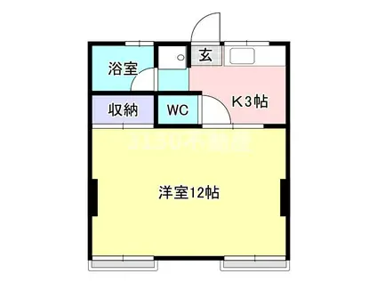 岡戸ビル(1K/4階)の間取り写真