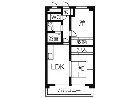ヴィラジュリア(2LDK/1階)の間取り写真