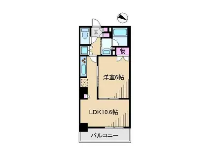 パークアクシス東十条(1LDK/2階)の間取り写真