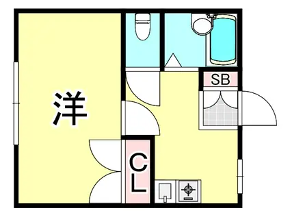 石町ハイツ(1K/1階)の間取り写真