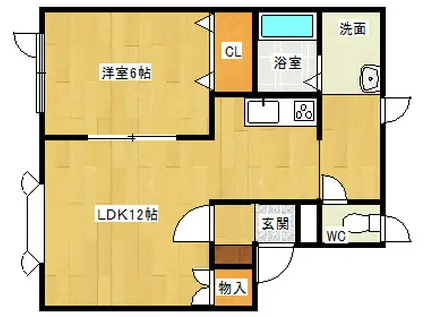 マリアージュ21(1LDK/1階)の間取り写真