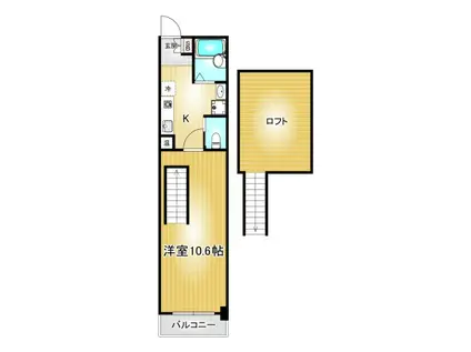 ハウス108泉(1K/10階)の間取り写真