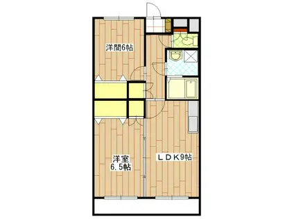コンチェルト(2LDK/3階)の間取り写真
