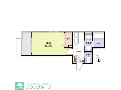 ジュネス東松戸(1K/1階)の間取り写真