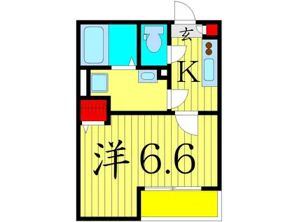 グランクオールお花茶屋(1K/2階)の間取り写真
