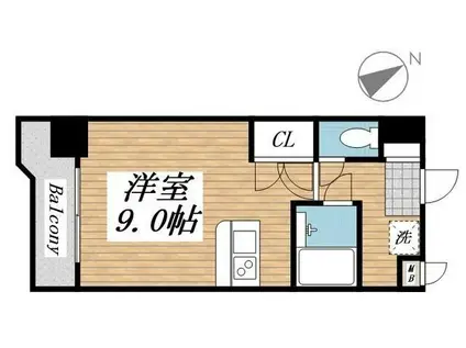 プレアール北方(ワンルーム/4階)の間取り写真