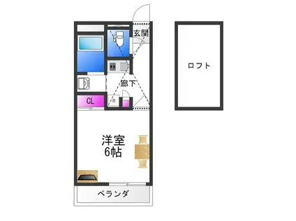 レオパレス西脇(1K/3階)の間取り写真