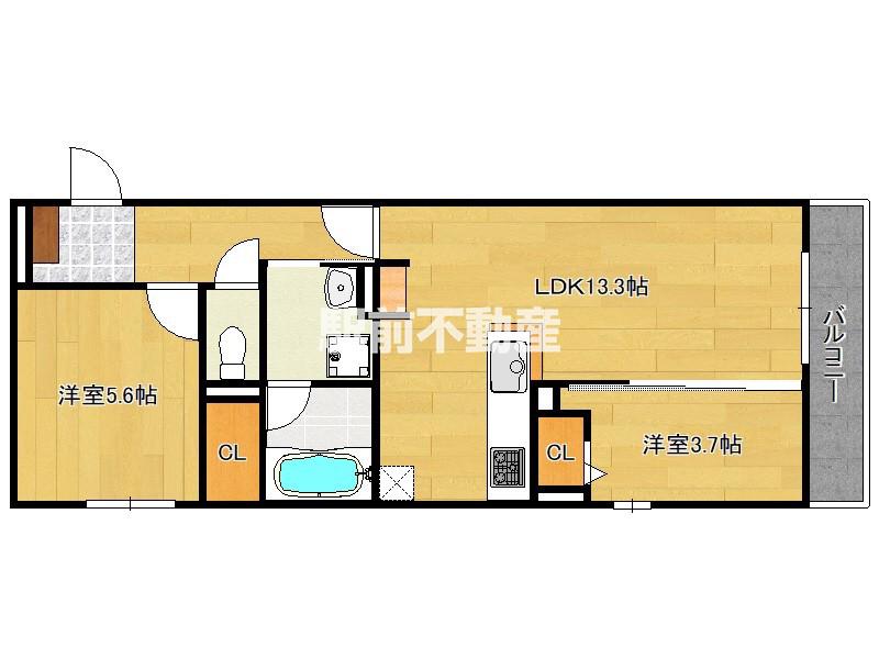 D-ROOM半道橋(2LDK/2階)の間取り写真