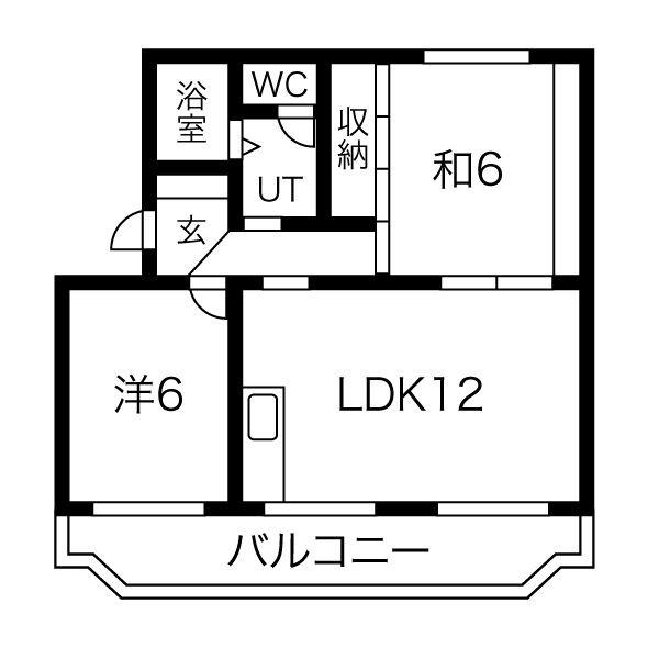 GLANZ(2LDK/2階)の間取り写真