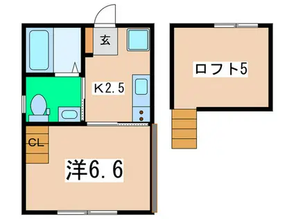 メゾンNKL(1K/2階)の間取り写真