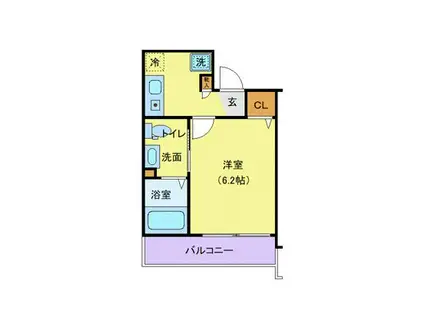 LAROCHELLE杉田(1K/2階)の間取り写真