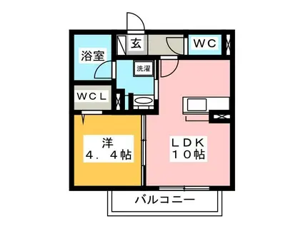 リオリエント安宅(1LDK/3階)の間取り写真