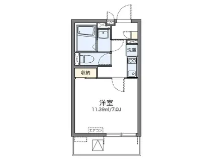 東京メトロ丸ノ内線 新高円寺駅 徒歩12分 4階建 築11年(1K/1階)の間取り写真