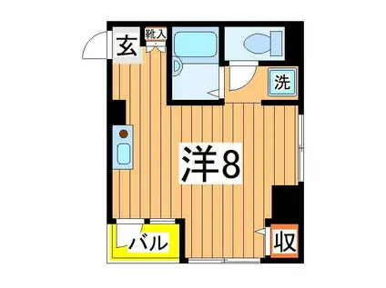 フラッツ・シゲ(ワンルーム/4階)の間取り写真