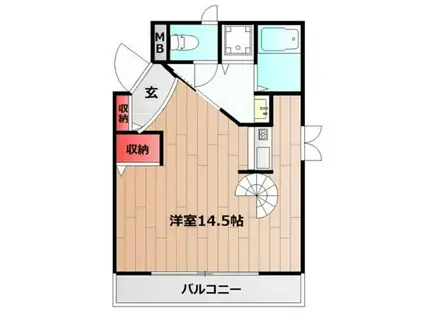 ベル・パティオ(1K/2階)の間取り写真