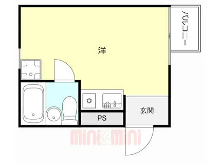 ダイドーメゾン塚口III(ワンルーム/4階)の間取り写真