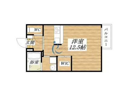 エクセルコート(ワンルーム/1階)の間取り写真