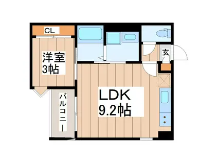 REGALEST PEAK(1LDK/2階)の間取り写真