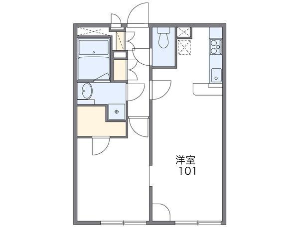 レオパレス 大野芝2(1LDK/3階)の間取り写真
