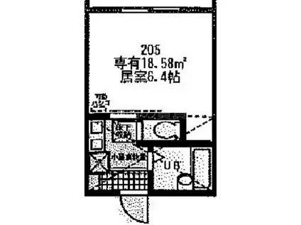 マピエス大島(1K/2階)の間取り写真