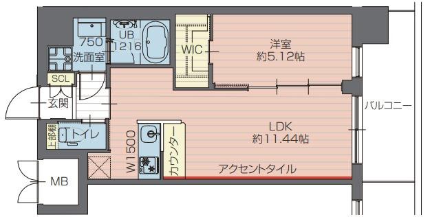 プレジオ川口ASIAN(1LDK/3階)の間取り写真