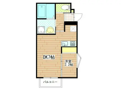 FOREST GARDEN II(1DK/1階)の間取り写真