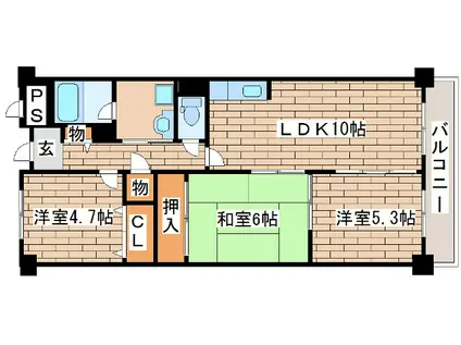 グランドシャリオ(3LDK/3階)の間取り写真