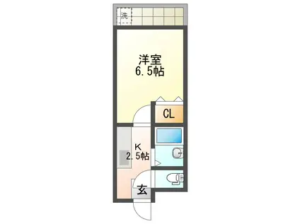 LIBERATION21(1K/3階)の間取り写真