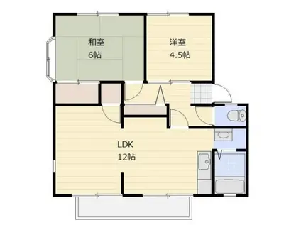 ヴィレッジサンフェリーチェB(2LDK/1階)の間取り写真