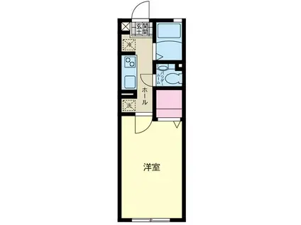 エトワール(1K/1階)の間取り写真