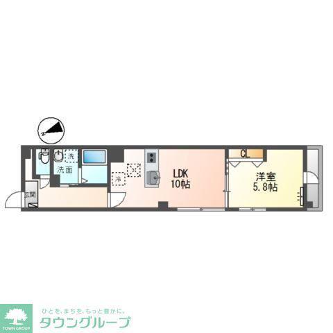 グリシーヌ(1LDK/1階)の間取り写真