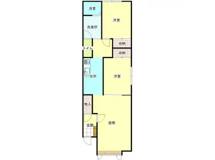 ヴィヨーラ(2LDK/2階)の間取り写真
