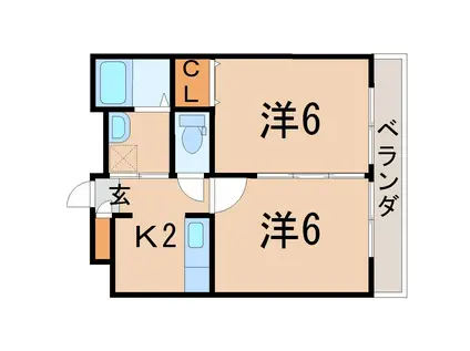 ピロティ(2K/2階)の間取り写真