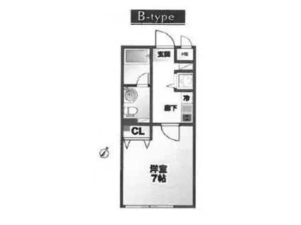 88.HANEZAWA 88.羽沢(1K/3階)の間取り写真