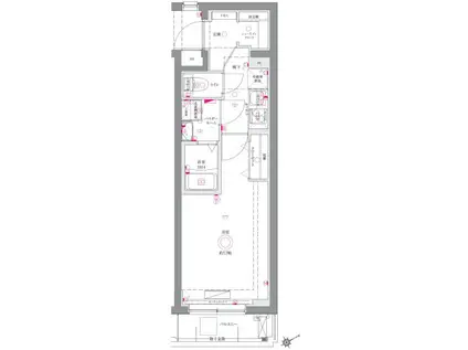 AZEST志村三丁目III(1K/1階)の間取り写真