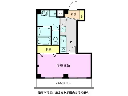 サンローゼ高橋(1K/2階)の間取り写真