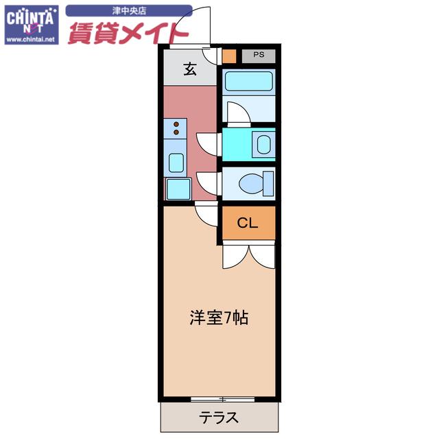 ハイムメロディア(1K/1階)の間取り写真