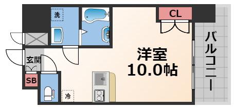 パニール・永和(ワンルーム/2階)の間取り写真
