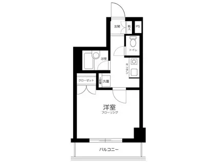 ドルチェ・リクエスト水道橋(1K/3階)の間取り写真