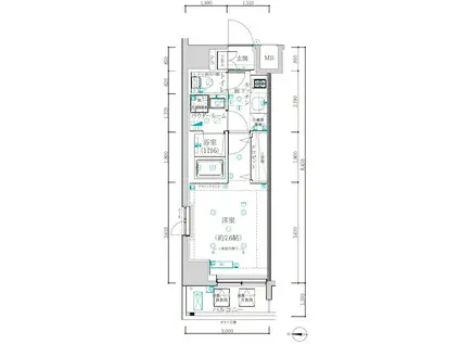 ARTESSIMO REFINA アルテシモレフィナ(1K/9階)の間取り写真